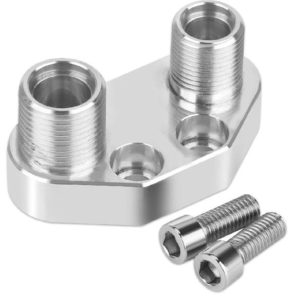 Адаптер фитинга компрессора кондиционера Acouto для SD7B10 7176 Фитинг 8AN/-10AN Резьбы 3/4-16 и 7/8-14 Адаптер фитинга компрессора A/C Замена Алюминий