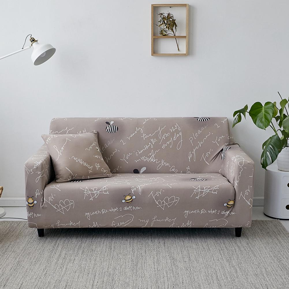 Letter Pattern Comfortable Sofa Cover Protector Slipcover Home Decor(for 2 Seat Sofa)