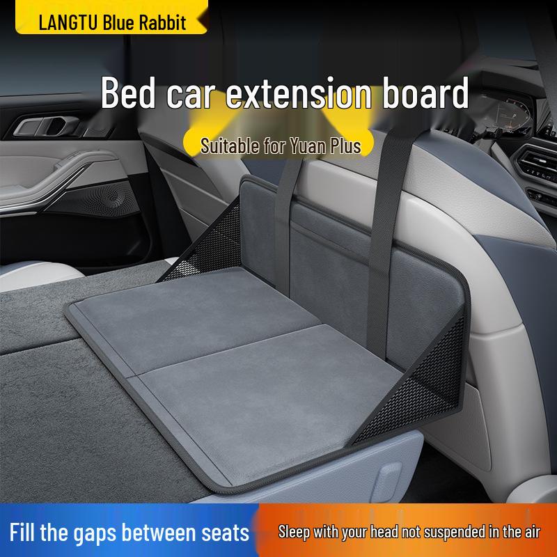 Blue Grid Sleeping Pad for BYD Yuan PLUS Camper Van Rear Seat