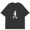 Fuzzy People Niche Stacking Print Design Sense High Street Unisexs And Unisexs Shortsleeved Tshirt Versatile Loose Top