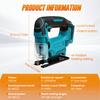 1000W 26mm Electric Curved Saw LED Light Multi-Function Cutting Woodworking Power Tool Cordless Portable Jig Saw