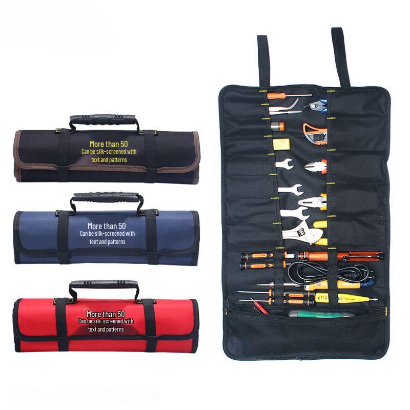 Golden Knight Electrician & Plumber Roll-Up Tool Bag - Multipurpose Canvas Storage with Insert Pockets
