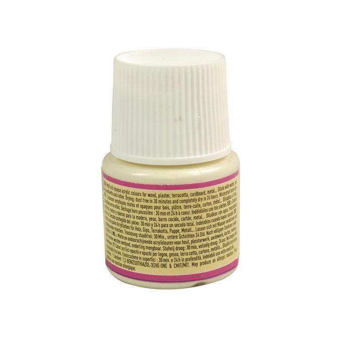 Peinture acrylique - Pébéo - Déco - Crème - 45 ml - Finition mat