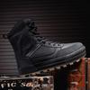 Men's Boots Outdoor Boots Lace-Up Motocross Boots Mountaineering Hiking Desert Waterproof Work Safety Shoes