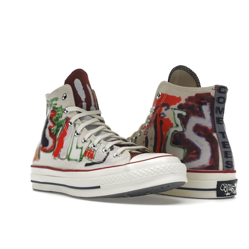 Come Tees X Converse Chuck 70 High Realms and Realities Unisex Sneakers Multi-Color White Multi 173121C