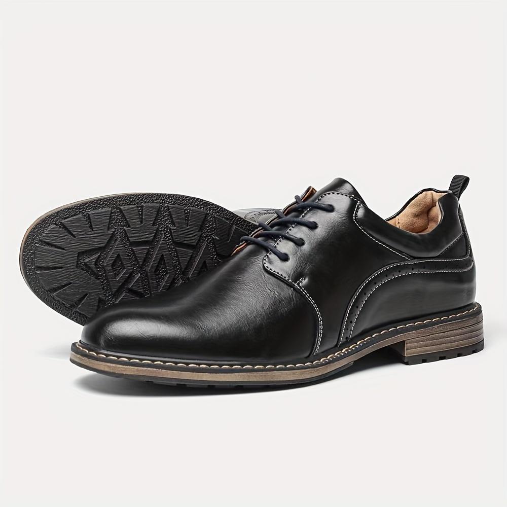 Size 40-46 Men's Casual Leather Shoes Comfortable Fashion Brand Derby Shoes