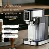 Italian Semi-Automatic Espresso Machine with High-Pressure Extraction, Milk Steamer, and Built-in Milk Container, Compact and In Stock