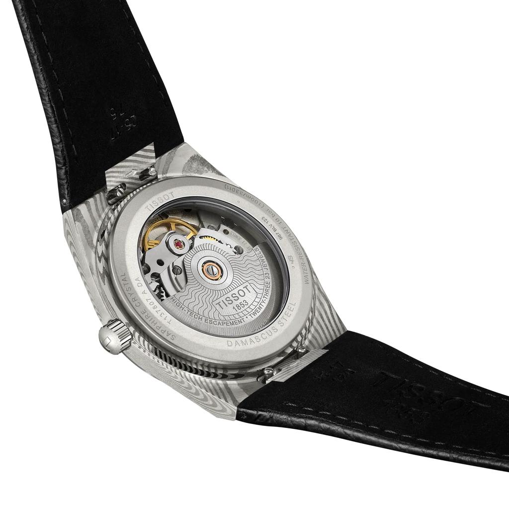 Tissot Reloj de Moda para Hombre con Correa de Cuero y Esfera Gris T137.807.96.081.00
