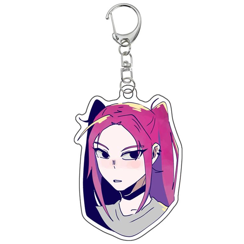 New Demon Hunters Kpop Rumi Zoey Jinu Mira Key Ring Acrylic Keyrings Huntrix Saja Boys Mystery Keychains Accessories Fans Gifts