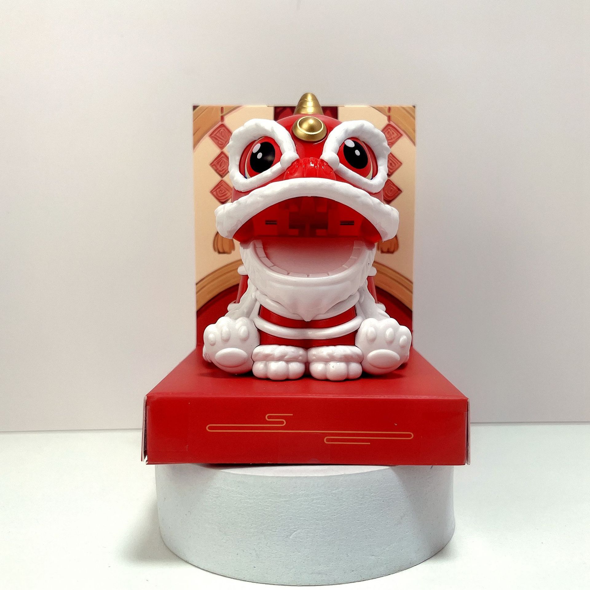 

1 piece of solar powered lion dance home decoration, car ornaments. Cute annual party gift. mascot