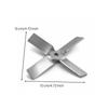 Scientific Dispersing Impeller 304 Stainless Steel Four with Center Hole CrossShaped Mixing