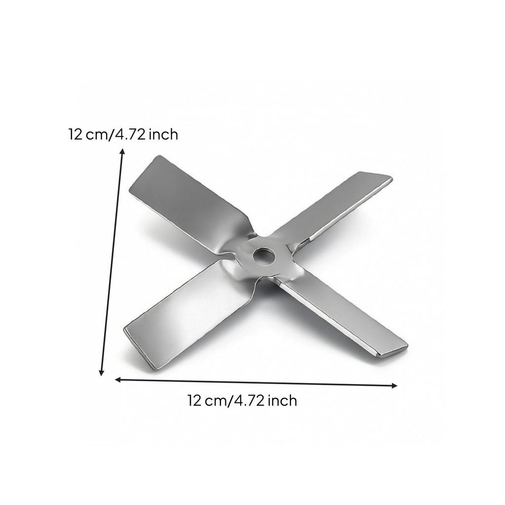 Scientific Dispersing Impeller 304 Stainless Steel Four with Center Hole CrossShaped Mixing