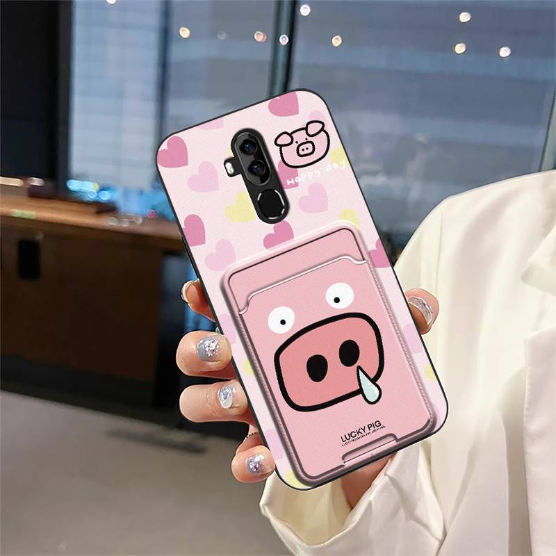 Cute Silicone Phone Case For Oukitel C12 Pro/C12 Fashion Design TPU Soft Case Card Sleeve Shockproof Cartoon Protective