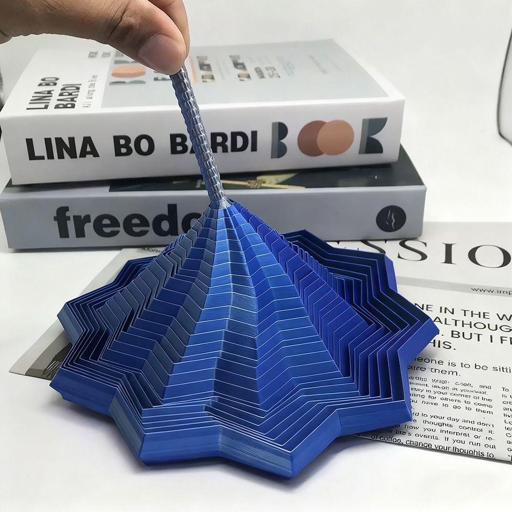 PLA Fractal Fidget Hexagon with Handles Desktop Decompression Toys Fidget Toy  for Office&School