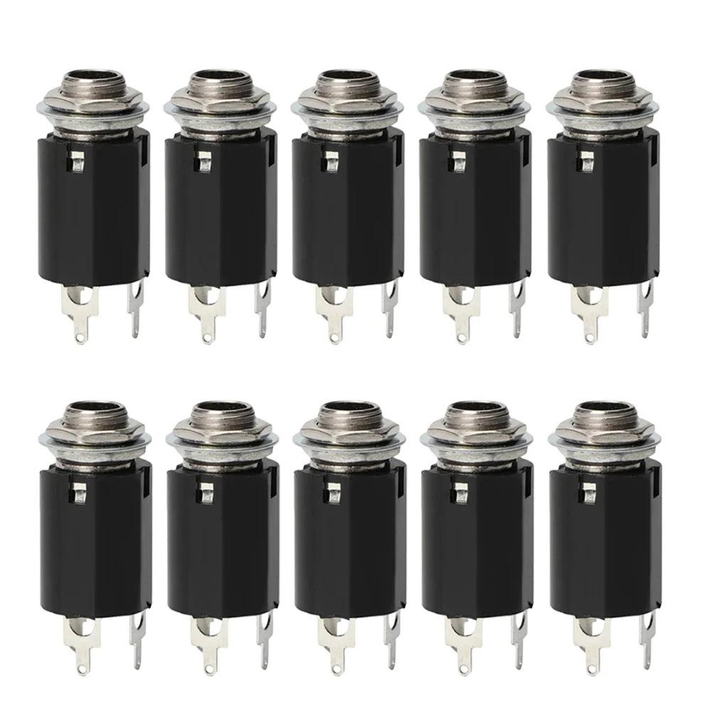 Guitar EQ Jack Socket 6.35mm Plug/Jack Pickup Input/Output Solderable Wires