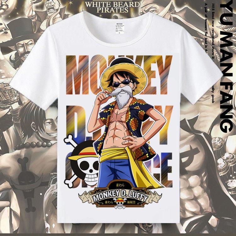 ONE PIECE T-shirt Luffy Sauron Printed Clothes Anime Peripheral Short Sleeve T-Shirt Loose Tide Comfortable Y2K