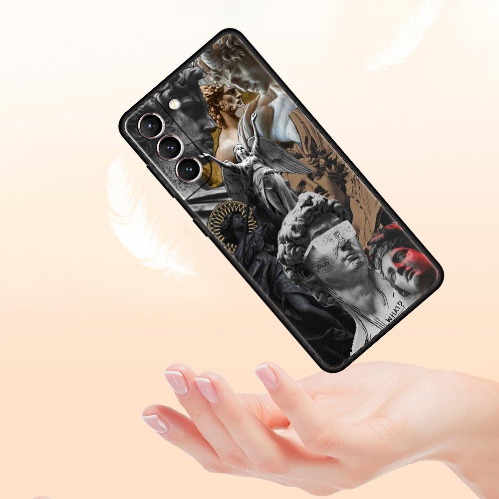 Fashion Ancient Greek Statues Phone Case Cover for Samsung Galaxy S26 S25 S24 S23 S22 S20 S21 FE Ultra S25 Edge Plus 5G Soft TPU