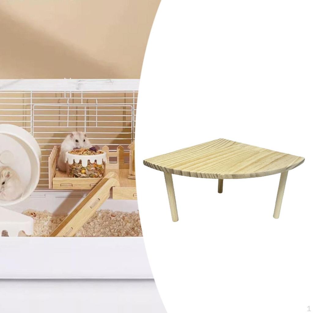 Hamster Play Wooden with Ladder Animal Climbing Stair Activity Playground Habitat Cage Accessories