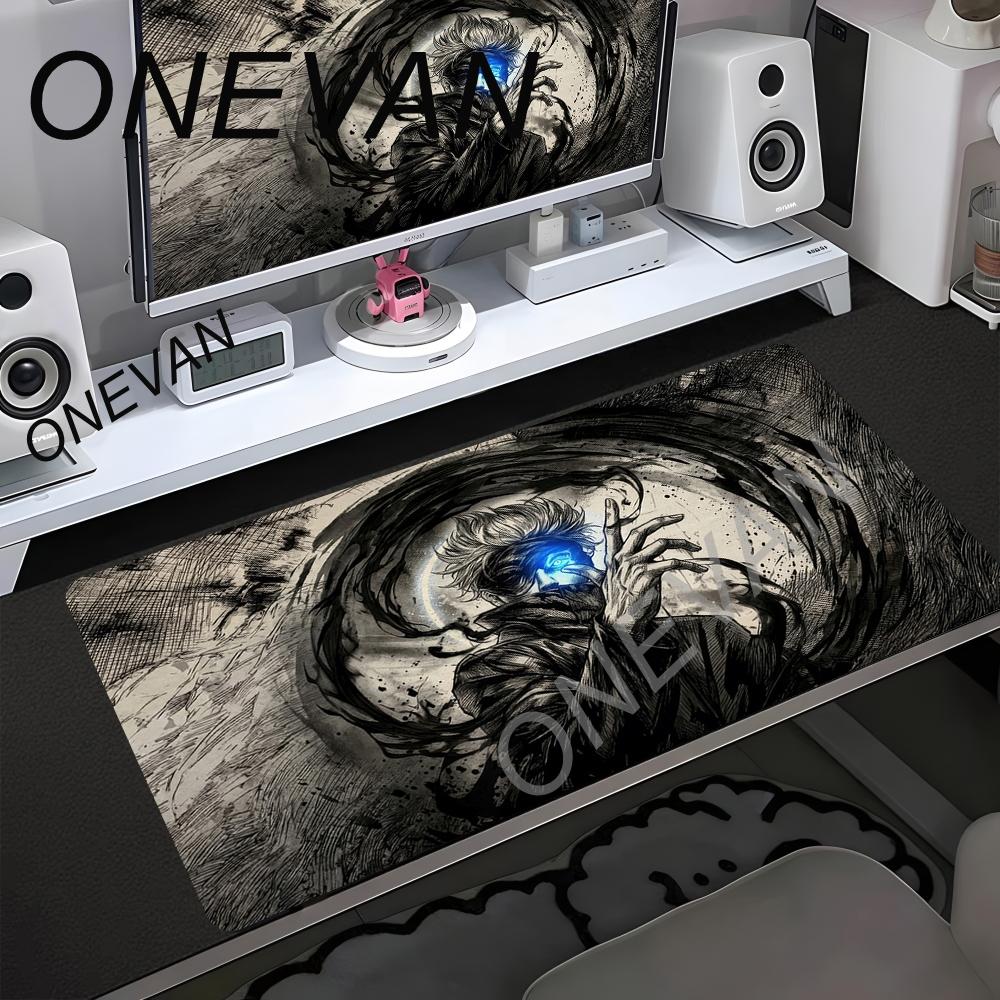 Tapete de Rato Roxo de Anime HD Jujutsu Kaisen Teclado de Jogo Mesa Tapete de Secretária Portátil Satoru Gojo Mousepad PC Gamer Gabinete Tapete de Secretária Estendido