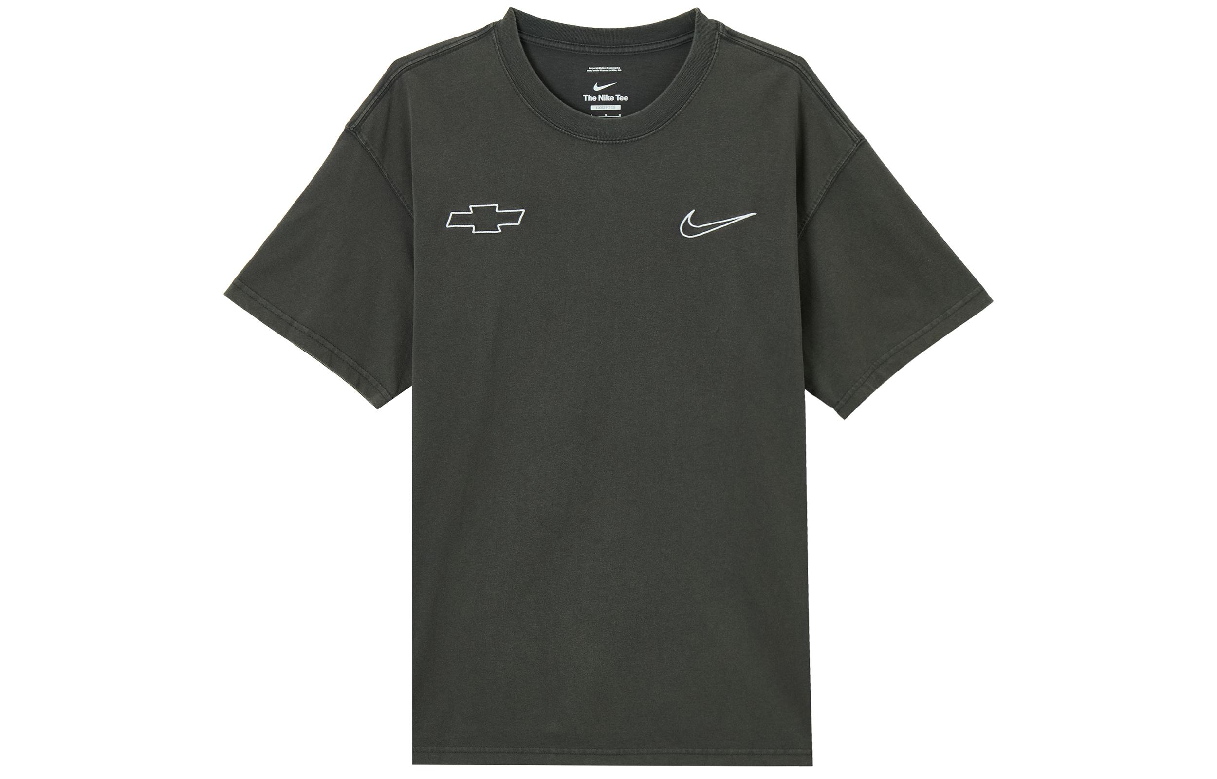 Nike T Shirts Men s Coal Black Crew Neck Moderate Straight Fit 2XL