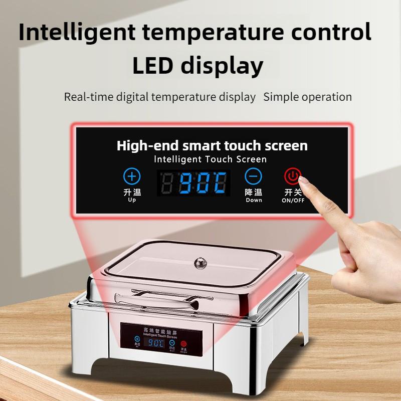Hydraulic Visual Electric Heating Furnace Hotel Breakfast Thickened Stainless Steel Buffet Furnace Large Capacity Insulated Pot