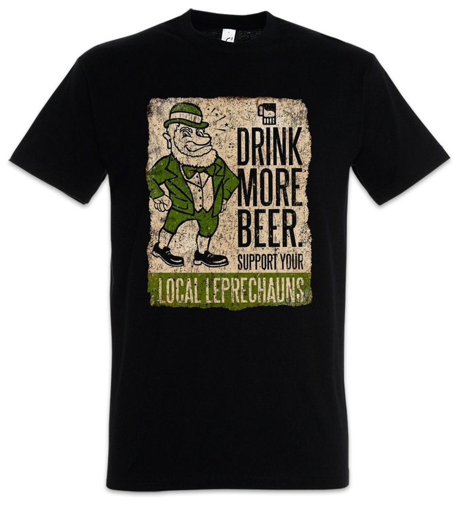 

Drink More Ganshers Fun Mens T-Shirt Leprechaun Biter Leprechauns Support Your 4XL