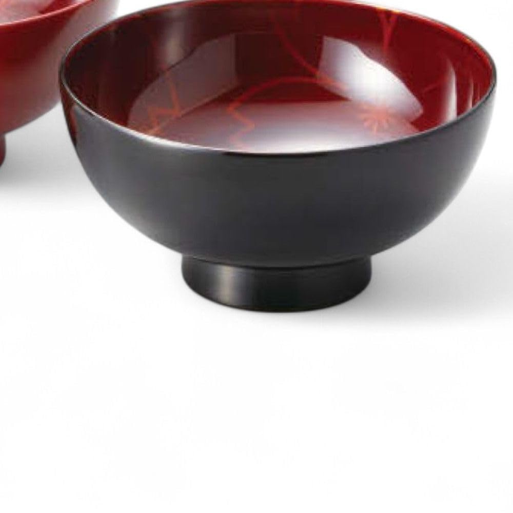 J-kitchens Set of 2 Lacquerware Bowls, Hand-Painted, Made in Japan, PID-529081