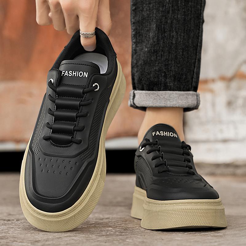 Men's Sports Shoes  Breathable Low-Top Fashionable Versatile Thick-Heeled Casual Board Shoes Comfortable Trendy Versatile