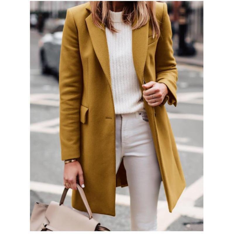 Autumn and Winter Long Large-size Woolen Women's Coat and Coat Quality Goods