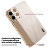 KADEM For Samsung Galaxy S25 Edge Case Electroplating Silk Texture PU+TPU Phone Back Cover