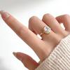 925 Sterling Silver Rings for Women Couple Minimalist Handmade GOld Oval Zircon Ring Fine Jewelry Gift Prevent Allergy