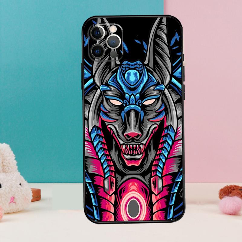 Egypt Nefertiti Anubis Ankh Phone Case For iPhone 16 15 14 13 12 11 Pro Max 12 13 mini XR 15 16 Plus 16e Cover Coque