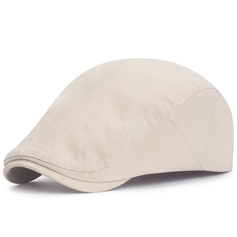 Solid Color Women's Spring and Summer Simple Cap Adjustable Size Fashion Breathable Men's Forward Beret