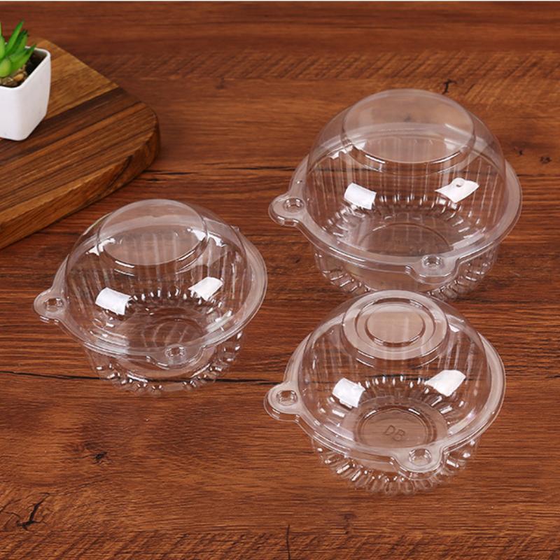 30/50pcs Cupcake Clear Packaging Box Wedding Donut Muffins Fruit Dessert Slice Container Birthday Party Supplies