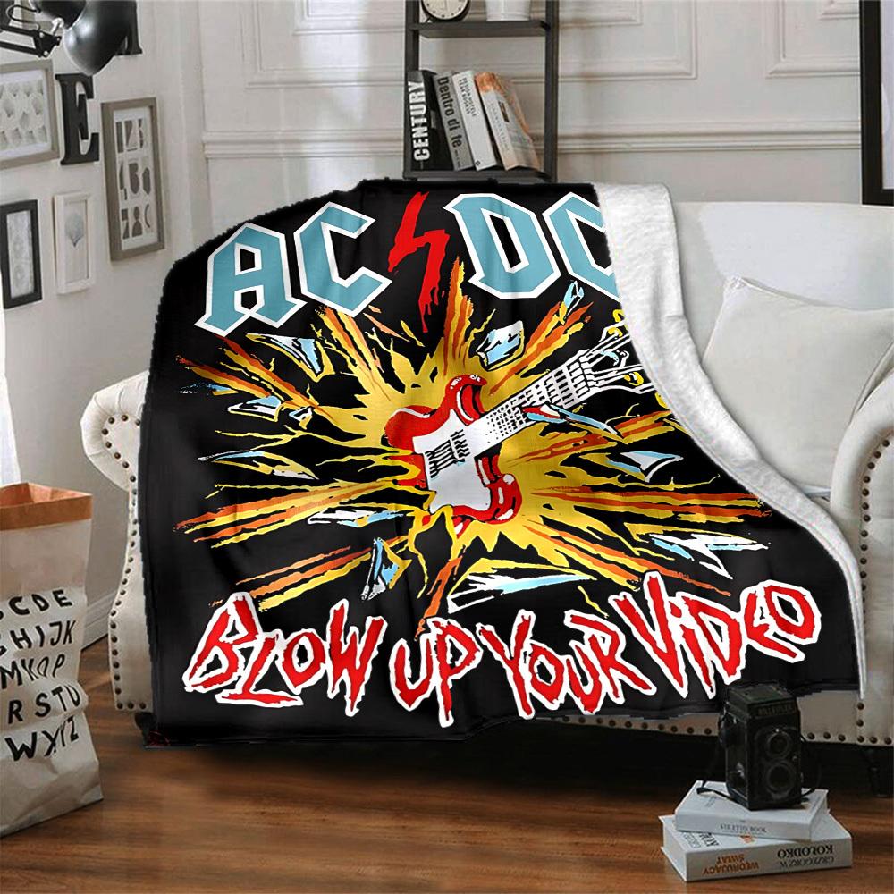1pc AC/DC Blanket Lightweight Flannel Blanket Throw Blanket For Sofa, Bed, Travel, Camping, Livingroom, Office, Couch