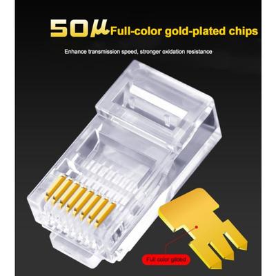 Modulární zásuvka 3PCS Cat6 8P8C RJ45 pro síť LAN CAT5 Cat6 Vysoce kvalitní zástrčky ethernetového kabelu RJ45 Modulární konektory adaptéru