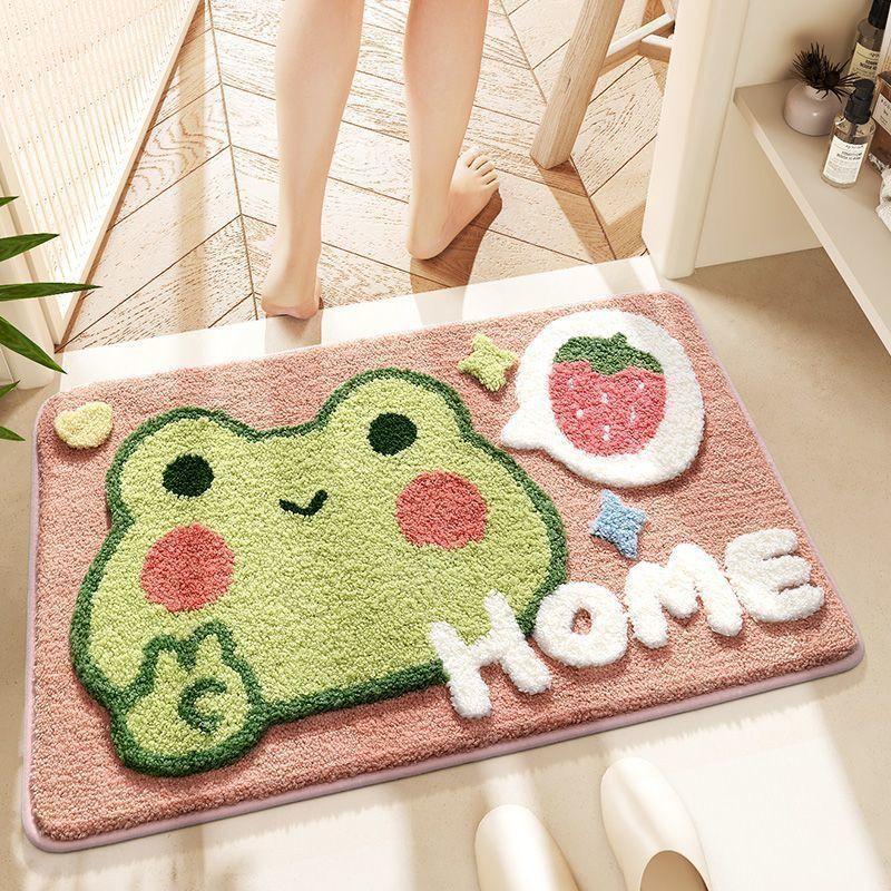 Bathroom Rugs Absorbent Non Slip Bath Mats for Bathroom, Cute Fun Bath Mat Shower Rug Washable Shaped Bath Kitchen Christmas Rug
