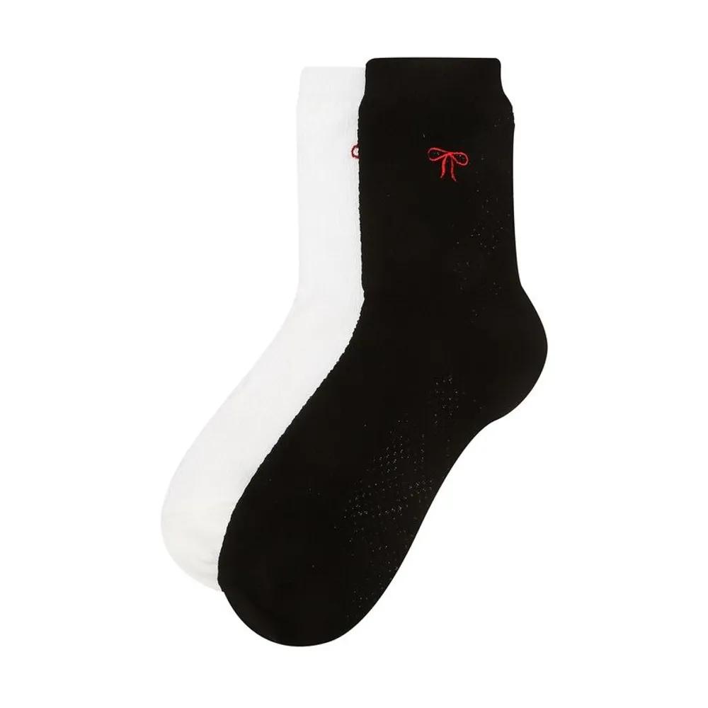 [26SS] Women s Ribbon-Point Mesh Mid-Length Socks 2-Piece Set JASS6E041R2