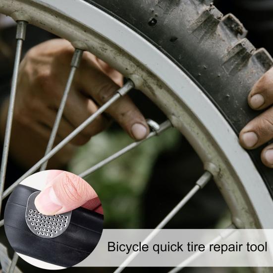 8Pcs Bike Tyre Patches Transparent Easy to Use Small Rubber Bond Well Super Glue Layer Bicycle Puncture Box for Repair