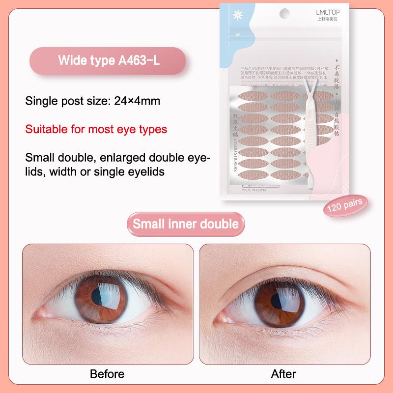240Pcs Invisible Eyelid Sticker Double Eyelid Stickers Transparent Self Adhesive Double Eye Tape Ladies Eye Makeup Tools