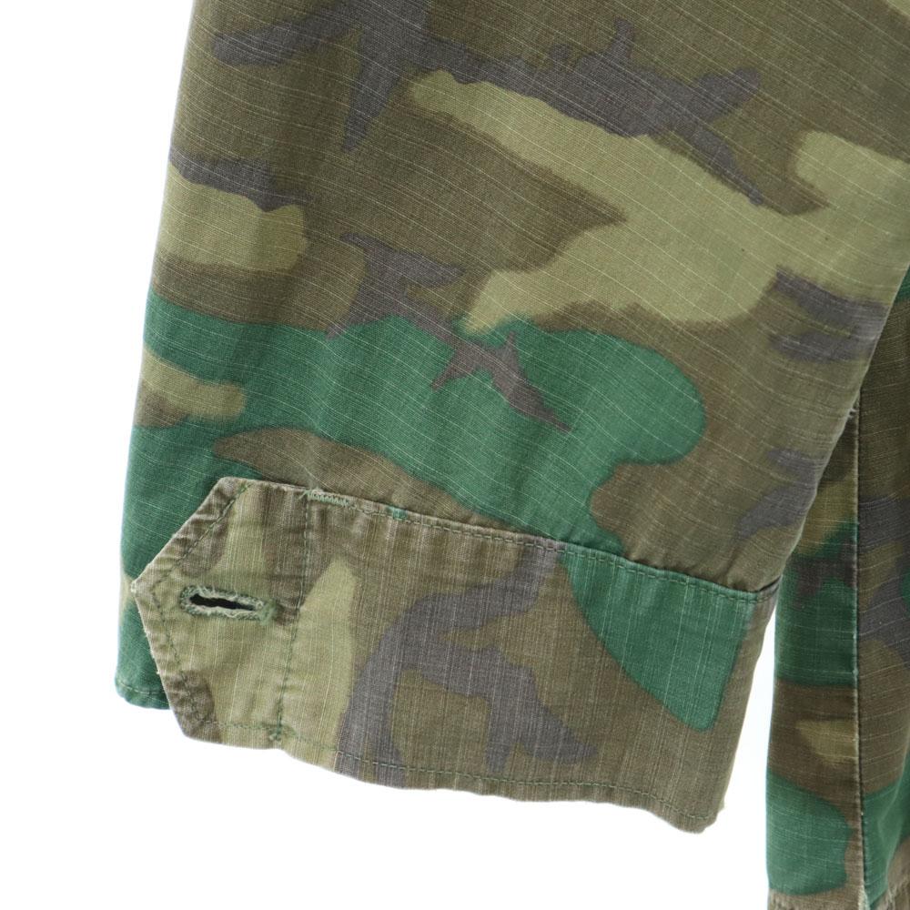 US ARMY 60s Vintage DSA 5th Alpha Camouflage Jungle Fatigue Military Jacket Men's Used