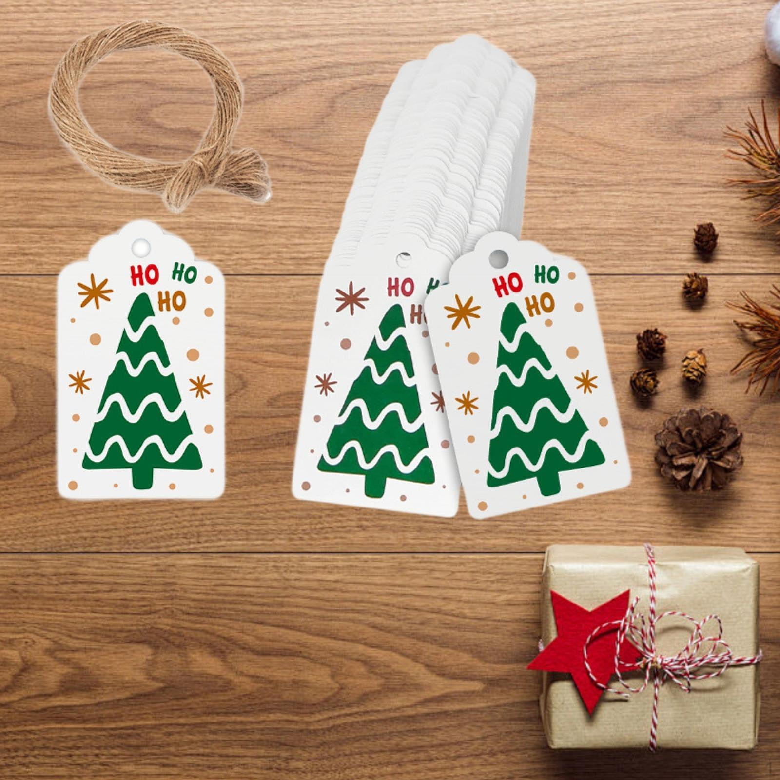 

100 штук Рождественские подарочные бирки Упаковка подарков Декоративная маркировка Поделки Рождественский подарок Подвесной Tree