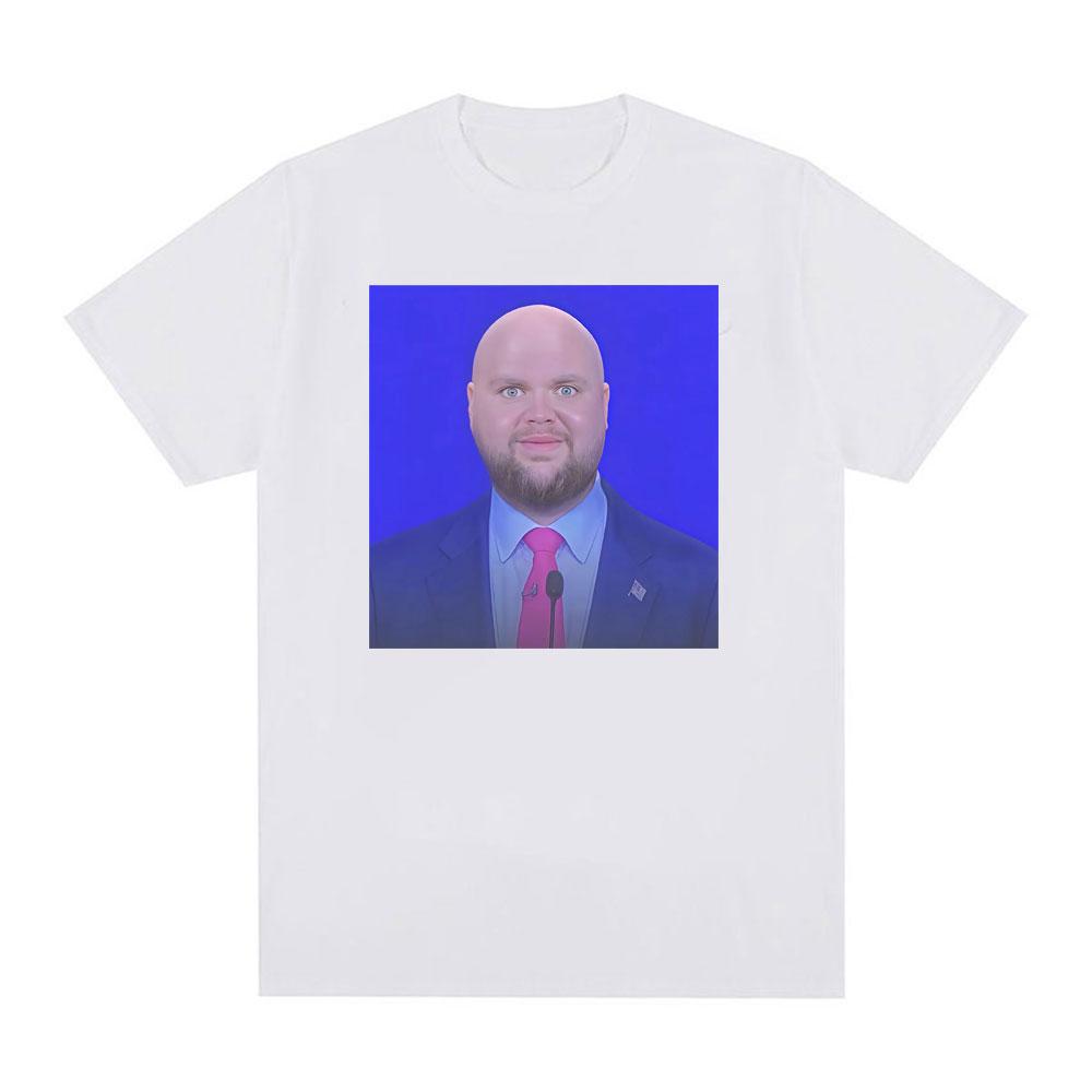 JD Vance Meme Bald Baby Face Funny Tee Shirt Men Women Fashion Humor Gothic Oversized T Shirt Cotton Casual Short Sleeve T-shirt S
