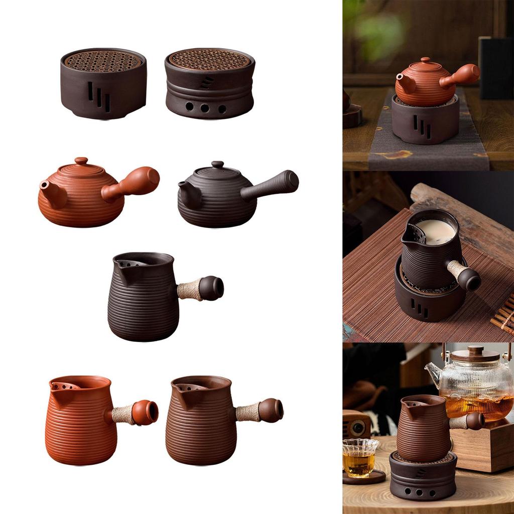 Chinese Ceramic Teapot Loose Leaf Tea Pot Tea Kettle with Anti Scald Handle for Hotel Tea Lovers Gift Home Camping Kitchen