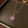 Women's Fashion Necklace & Bracelet Set: Flower Pendant, Diamond Bauhinia Earrings