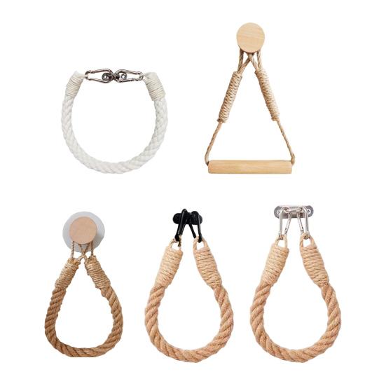 Yousheng Twine Toilet Roll Holder Wall-Mounted Toilet Paper Holder Rustic Twine Rope Paper Roll Dispenser for Bathroom Organization