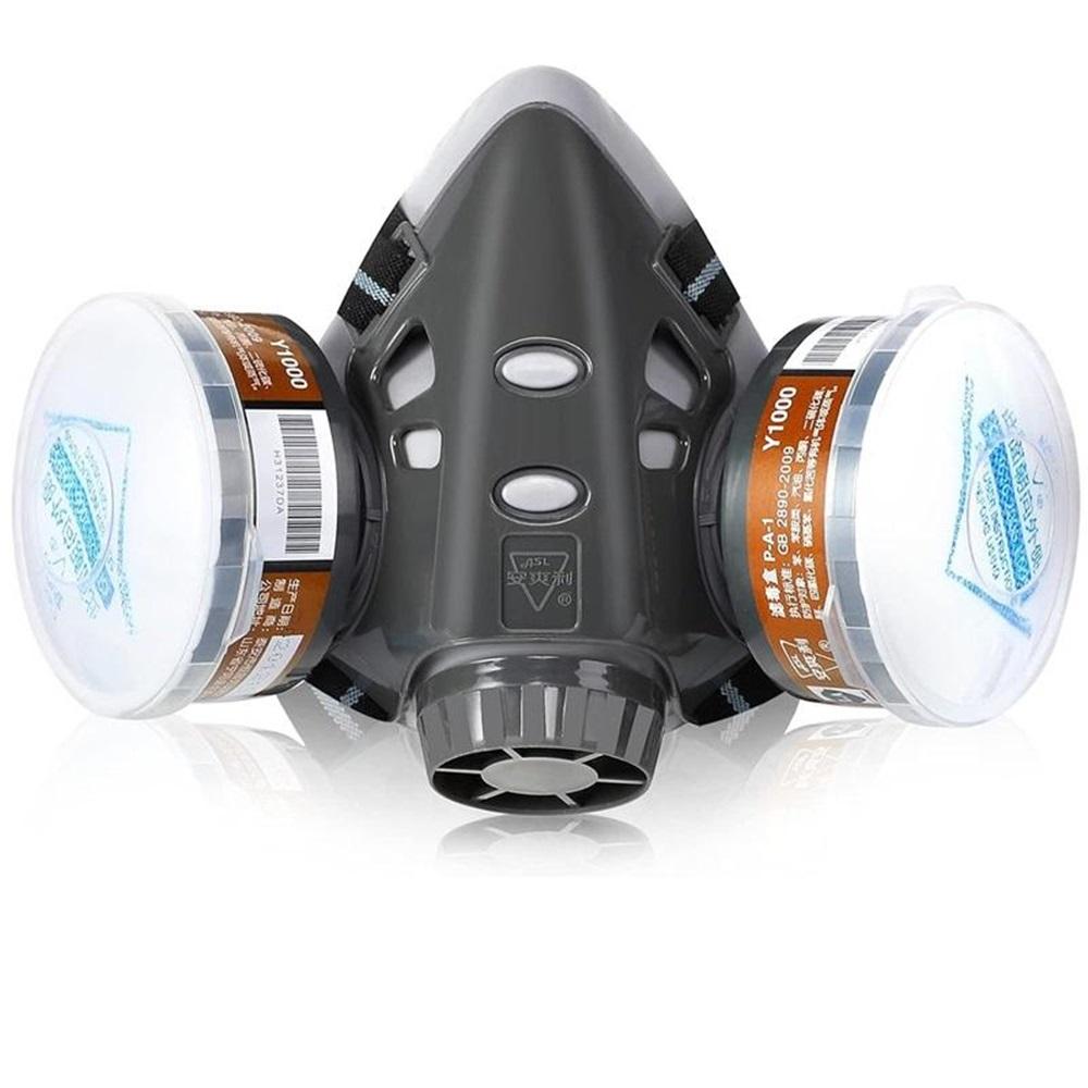 

Многоразовая защитная маска с набором фильтров, угольный респиратор для покраски от газа/пыли/органических паров/запахов/дыма/опилок/асбеста