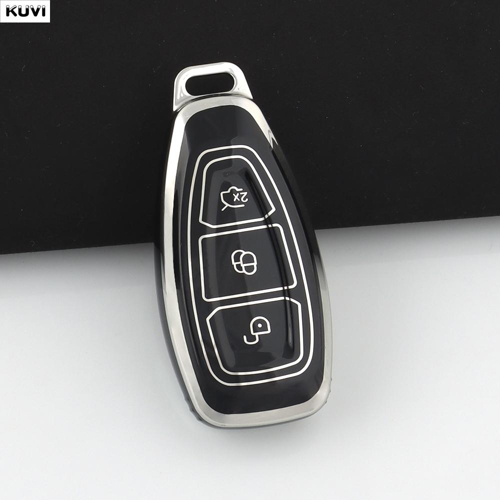 

Tpu Car Smart Key Case Cover Shell For Ford Fiesta Focus 3 4 Mondeo Ecosport Kuga Focus St Protector Fob Keychain Accessories