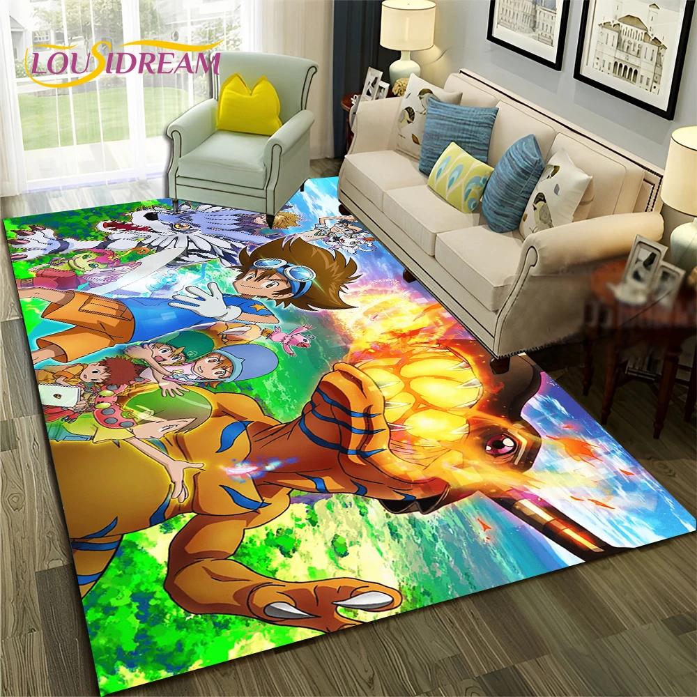Cartoon Digimon Adventure Monster 3D Carpet Rug for Home Living Room Bedroom Sofa Doormat Decor,kids Area Rug Non-slip Floor Mat