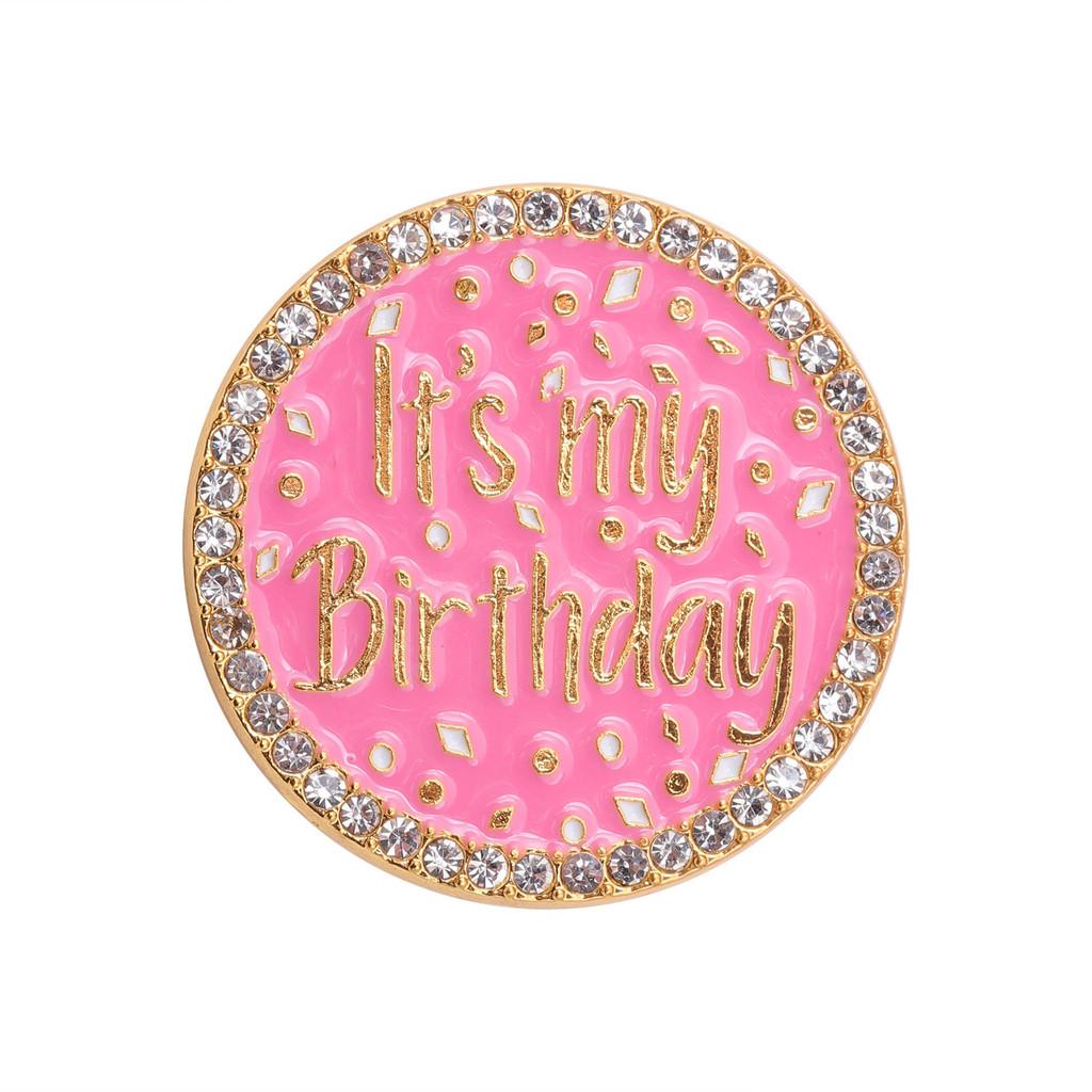Stylish Alloy Alphabet Pin With Decorative Rhinestones For Daily Fashion